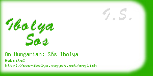 ibolya sos business card